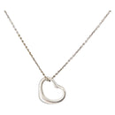 TIFFANY&Co. Open Heart Necklace Ag925 Silver Auth 143861-1