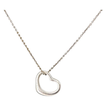 TIFFANY&Co. Open Heart Necklace Ag925 Silver Auth 143861