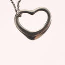 TIFFANY&Co. Open Heart Necklace Ag925 Silver Auth 143861-14
