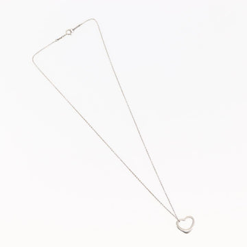 TIFFANY&Co. Open Heart Necklace Ag925 Silver Auth 143861 - 0