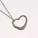 TIFFANY&Co. Open Heart Necklace Ag925 Silver Auth 143861-3