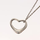 TIFFANY&Co. Open Heart Necklace Ag925 Silver Auth 143861-9