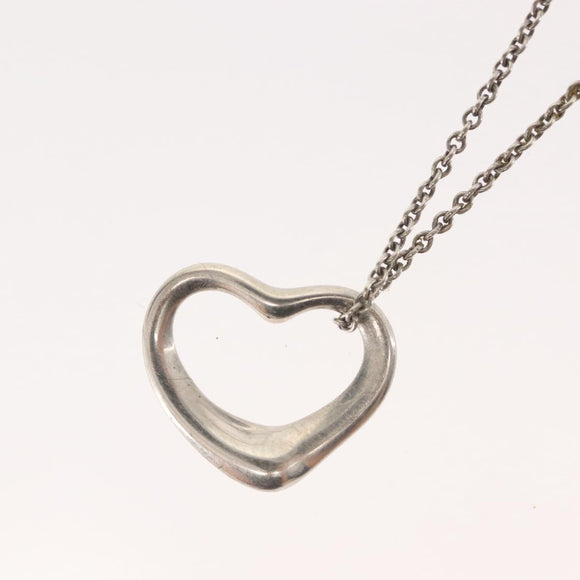 TIFFANY&Co. Open Heart Necklace Ag925 Silver Auth 143861