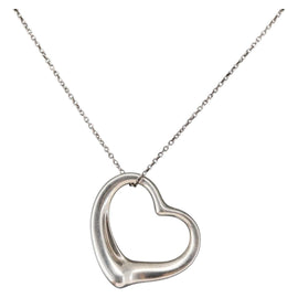 TIFFANY&Co. Open Heart Necklace Ag925 Silver Auth 143864