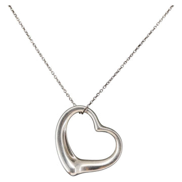 TIFFANY&Co. Open Heart Necklace Ag925 Silver Auth 143864