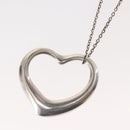 TIFFANY&Co. Open Heart Necklace Ag925 Silver Auth 143864-10