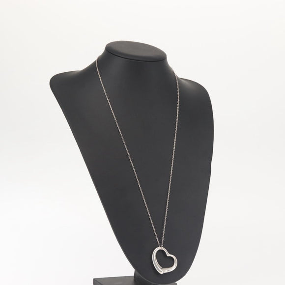 TIFFANY&Co. Open Heart Necklace Ag925 Silver Auth 143864