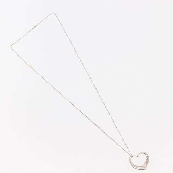 TIFFANY&Co. Open Heart Necklace Ag925 Silver Auth 143864