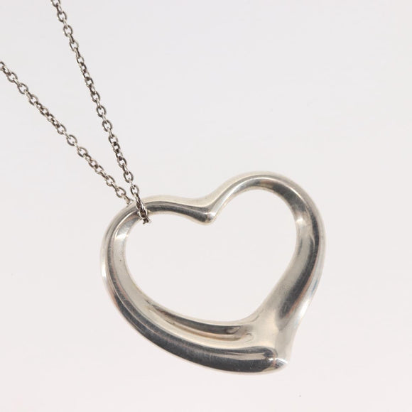 TIFFANY&Co. Open Heart Necklace Ag925 Silver Auth 143864