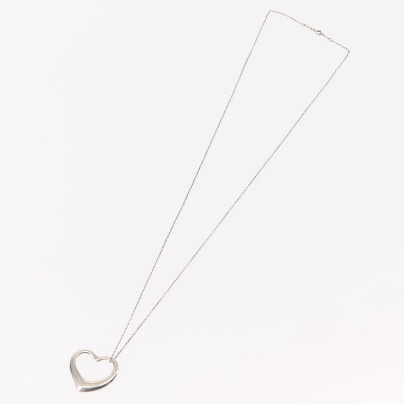 TIFFANY&Co. Open Heart Necklace Ag925 Silver Auth 143864
