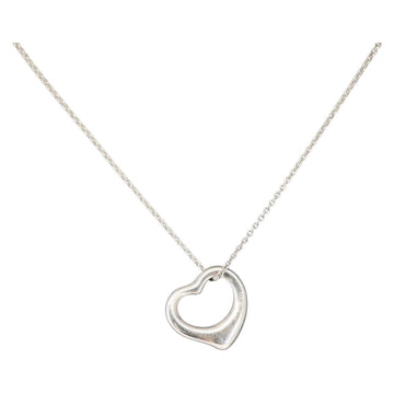 TIFFANY&Co. Open Heart Necklace Ag925 Silver Auth 143865