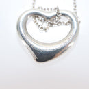 TIFFANY&Co. Open Heart Necklace Ag925 Silver Auth 143865-15