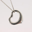 TIFFANY&Co. Open Heart Necklace Ag925 Silver Auth 143865-3