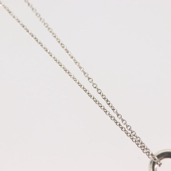 TIFFANY&Co. Open Heart Necklace Ag925 Silver Auth 143865