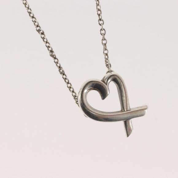 TIFFANY&Co. Loving Heart Necklace Ag925 Silver Auth 143866