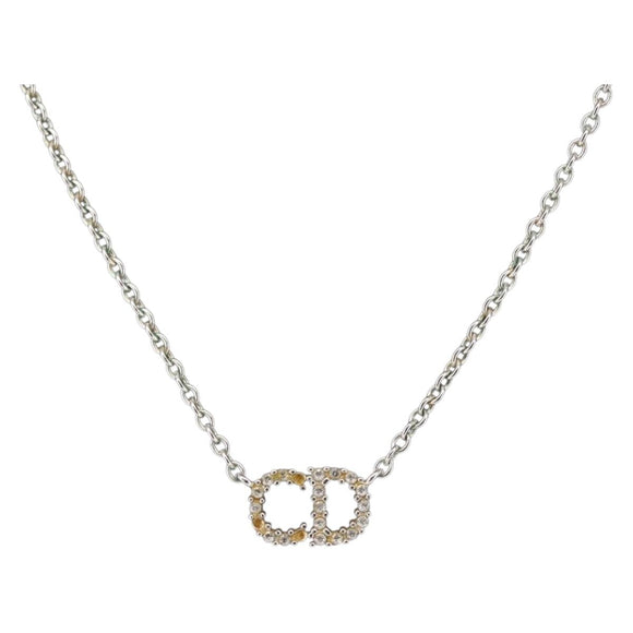Christian Dior Necklace metal Silver Auth 143869