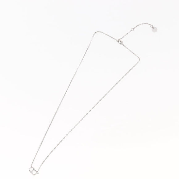 Christian Dior Necklace metal Silver Auth 143869