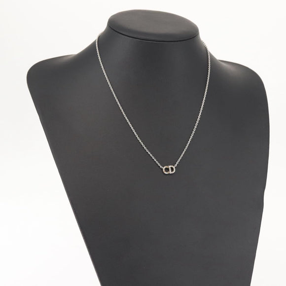 Christian Dior Necklace metal Silver Auth 143869