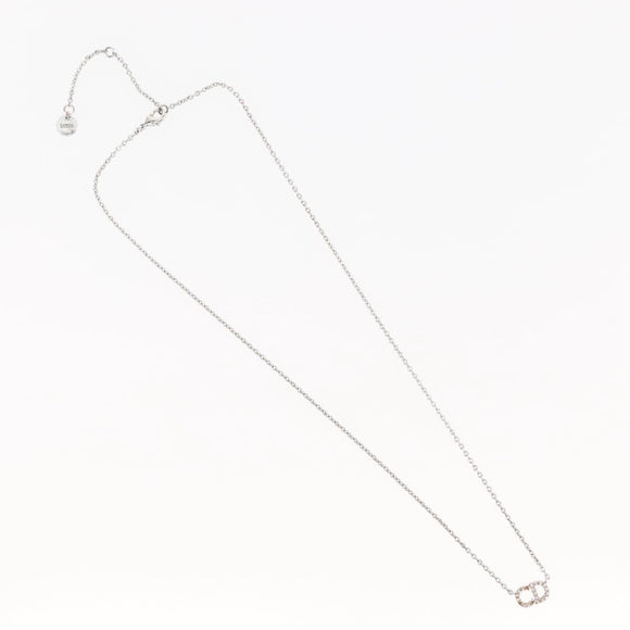 Christian Dior Necklace metal Silver Auth 143869