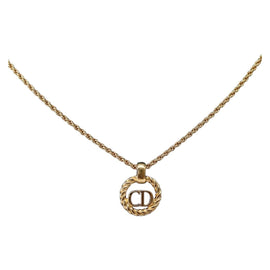Christian Dior Necklace metal Gold Auth 143874