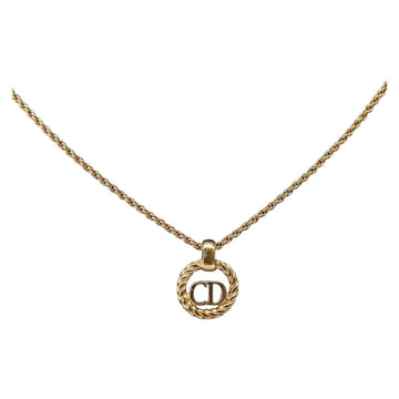 Christian Dior Necklace metal Gold Auth 143874