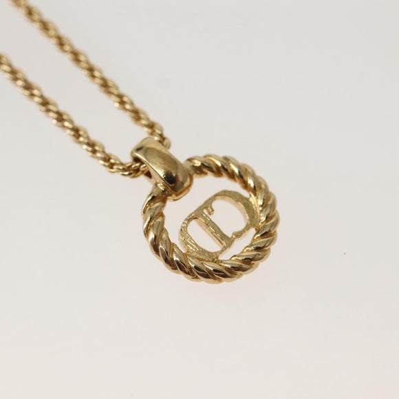 Christian Dior Necklace metal Gold Auth 143874