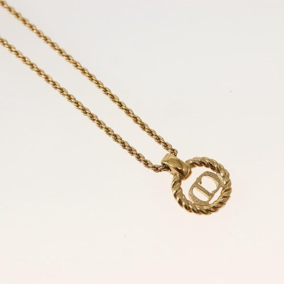 Christian Dior Necklace metal Gold Auth 143878
