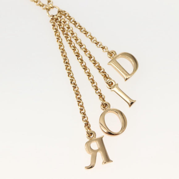 Christian Dior Necklace metal Gold Auth 143881V