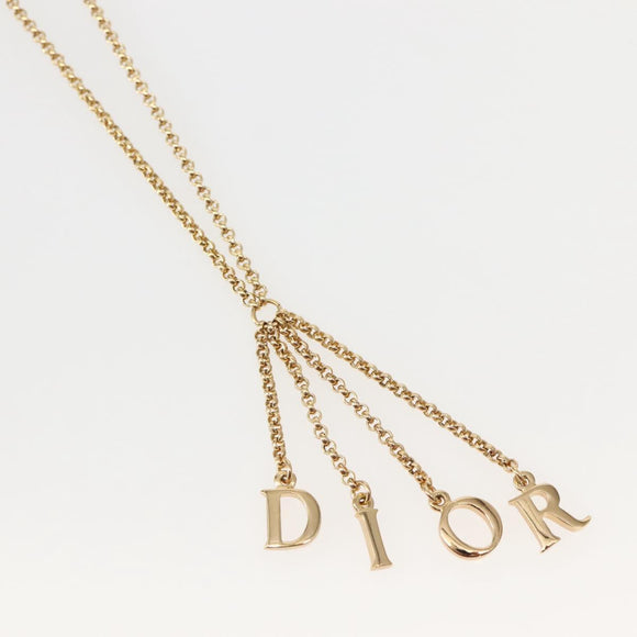 Christian Dior Necklace metal Gold Auth 143881V