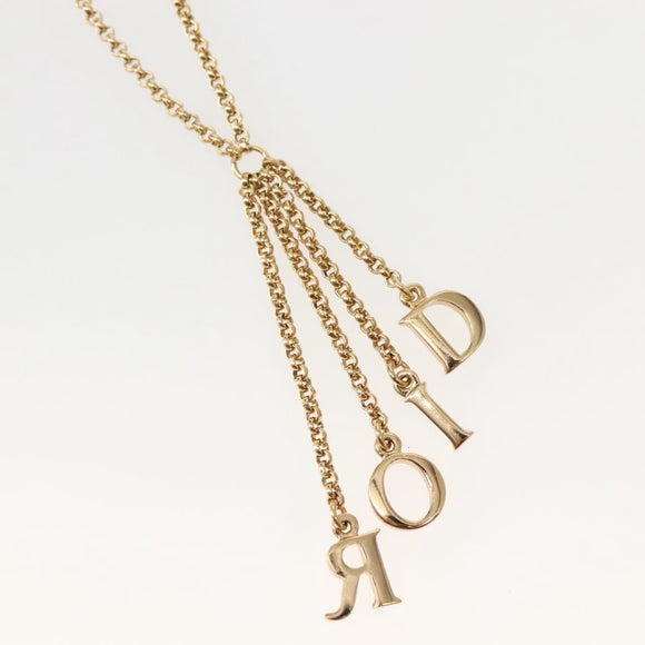 Christian Dior Necklace metal Gold Auth 143881V