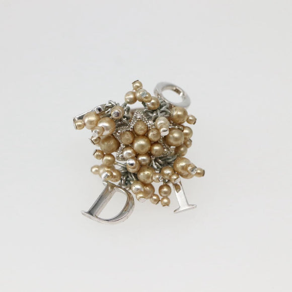 Christian Dior Ring metal Silver #9(JP Size) Auth 143885