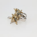 Christian Dior Ring metal Silver #9(JP Size) Auth 143885-3