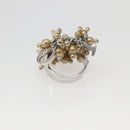 Christian Dior Ring metal Silver #9(JP Size) Auth 143885-4
