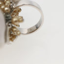 Christian Dior Ring metal Silver #9(JP Size) Auth 143885-8