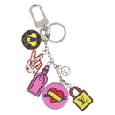 LOUIS VUITTON Porte Cles LV Stories Charm metal Silver M63759 LV Auth 143888M-1