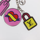 LOUIS VUITTON Porte Cles LV Stories Charm metal Silver M63759 LV Auth 143888M-2
