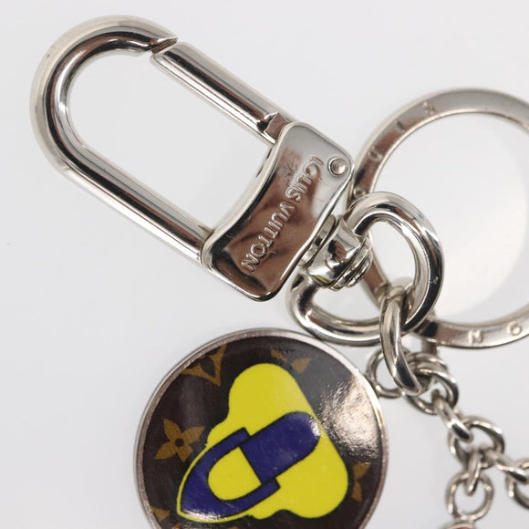 LOUIS VUITTON Porte Cles LV Stories Charm metal Silver M63759 LV Auth 143888M
