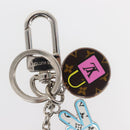 LOUIS VUITTON Porte Cles LV Stories Charm metal Silver M63759 LV Auth 143888M-9