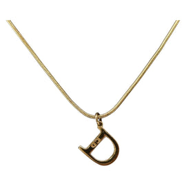 Christian Dior Necklace metal Gold Auth 143889