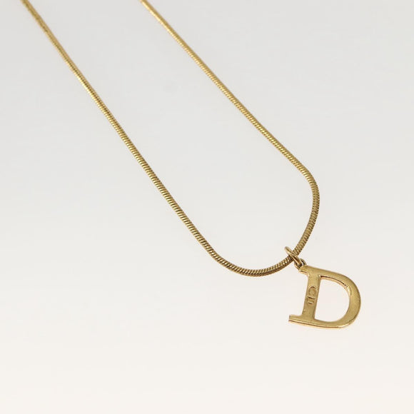 Christian Dior Necklace metal Gold Auth 143889
