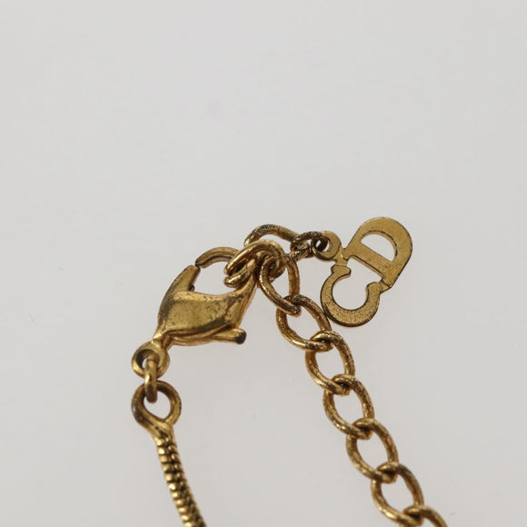 Christian Dior Necklace metal Gold Auth 143889