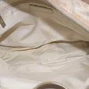 CHANEL New Travel Line Hand Bag Nylon 2way Beige Silver CC Auth 143907-11
