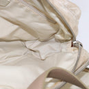 CHANEL New Travel Line Hand Bag Nylon 2way Beige Silver CC Auth 143907-19