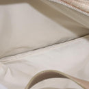 CHANEL New Travel Line Hand Bag Nylon 2way Beige Silver CC Auth 143907-21