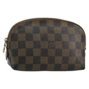 LOUIS VUITTON Damier Ebene Pochette Cosmetic PM Pouch N47516 LV Auth 143909-1