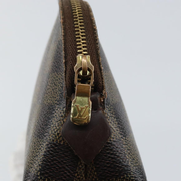 LOUIS VUITTON Damier Ebene Pochette Cosmetic PM Pouch N47516 LV Auth 143909