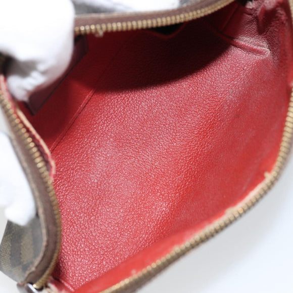 LOUIS VUITTON Damier Ebene Pochette Cosmetic PM Pouch N47516 LV Auth 143909