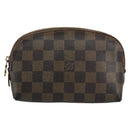LOUIS VUITTON Damier Ebene Pochette Cosmetic PM Pouch N47516 LV Auth 143909-13