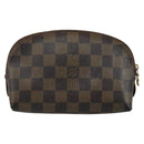 LOUIS VUITTON Damier Ebene Pochette Cosmetic PM Pouch N47516 LV Auth 143909-2