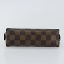 LOUIS VUITTON Damier Ebene Pochette Cosmetic PM Pouch N47516 LV Auth 143909-6
